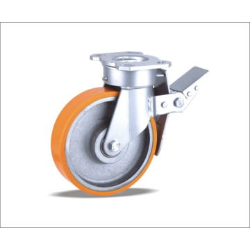Roda giratória com roda de poliuretano